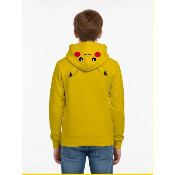 Boys, Licensed Cosplay Hoodie, Pokemon Pikachu, Size XS (4/5), Full Zip, Light - Picture 7 of 7